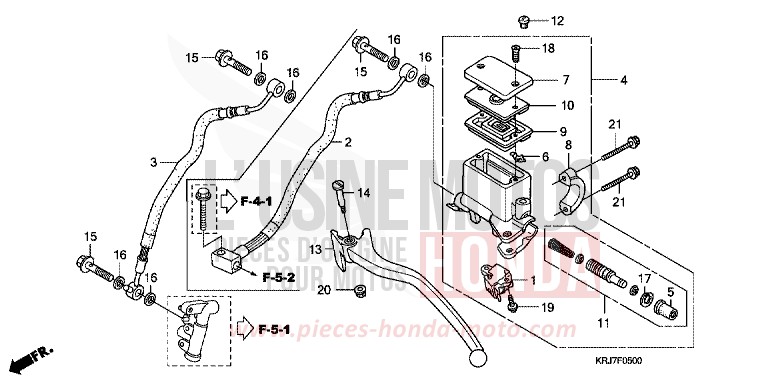 RR. BRAKE MASTER CYLINDER for S-Wing ABS QUASAR SILVER METALLIC (NHA48) from 2011
